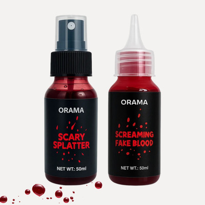 Orama Realistic Fake Blood Spray for Halloween Costume & Drama Makeup 50mL US2 BLOOD Gag Toy(Red)