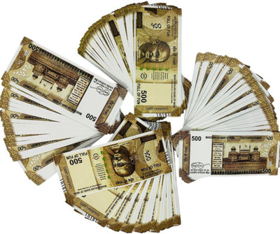 elebunny Fake Toy Currency Set for Kids Dummy 500 Rupee Notes for Learning Fake Toy Currency Set for Kids 3X100 Gag Toy(Multicolor)