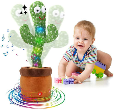 ALORNIKA Smart Dancing Talking Cactus toy for Kids with LED Lights & Recording Function(Green)
