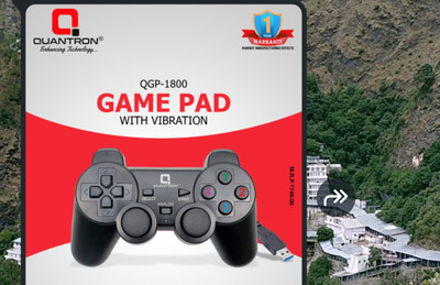 Quantron QGP-1800, GAMEPAD WITH VIBERATION PLUG N PLAY.  Gamepad(Black, For PC)