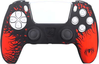 HICLE Engrave Silicone Cover for PS5 Controller Anti-Slip Soft Grip with Spider Design  Gamepad(White, For PS5)