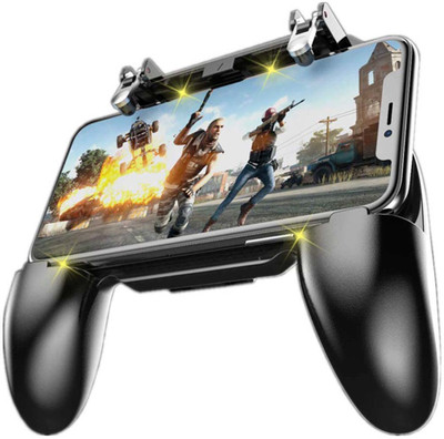 Lussata W10 Pubg Remote Controller Gamepad 2-in-1 Upgraded Version for All Android & iOS Bluetooth  Gamepad(Black, For iOS, Android)
