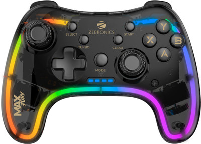 ZEBRONICS Max Fury Wireless Quad Triggers Dual Motors Haptic USB  Gamepad(Black, For Android)