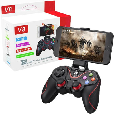 HG WORLD V8 Wireless Gaming Pad Bluetooth Game Controller Best Value Gaming Remote Bluetooth  Gamepad(High Precision, Gaming Pad Long Battery Life, Dual Shock Game Controller for TV, For iOS, Android, PS4, PS3, PC)