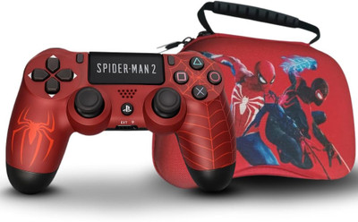 Maizic Smarthome Funetic SpiderMan 2 Wireless P4 Controller | PS4/PC/Phone | Carry Case Bluetooth  Gamepad(Red, For PS4)