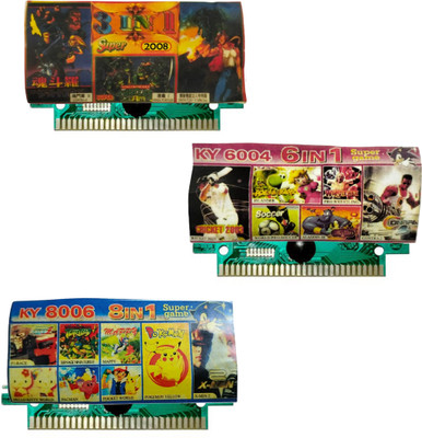 COUNTACH 8 Bit TV Video Game Cassettes Like 3 IN 1 (2008), 6 IN 1 (6004), 8 IN 1 (8006)  Gaming Accessory Kit(Multicolor, For Wii U)