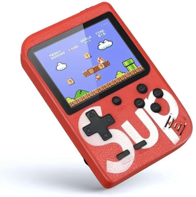 CHG Rechargeable Pocket Video Game for Kids SUP 400 in 1 Retro Game Box za10 4 GB with includes a variety of 400 classic retro games.(Red)