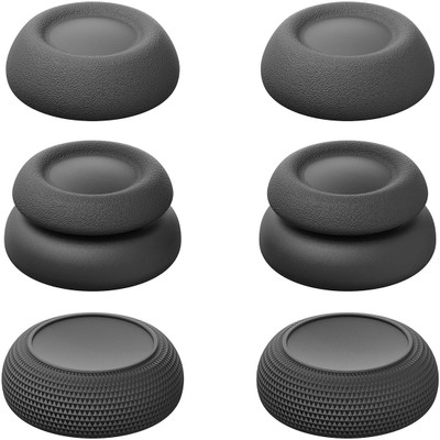 PLAY HARD 3 Pairs Thumb Grips for PlayStation Portal Ultra Slim Silicone Joystick Covers  Gaming Accessory Kit(Black, For PS5)