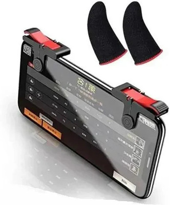 Firetook Pack 2 Trigger+Finger sleeve Pubg/ FauG/ Free Fire/Call of Duty Free fire  Gaming Accessory Kit(Red&Black, For Android)