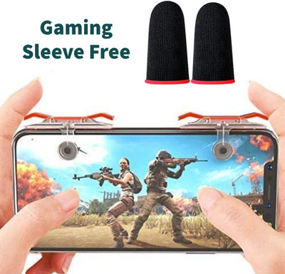 LUTENET Original Gaming Trigger & Finger Gaming Sleeve Combo Pack Free Fire, Mobile Game  Gaming Accessory Kit(White, Red, For Android, iOS)