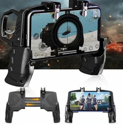 Brunzo K-21 Game trigger controller Free fire Game Handle Gamepad (Black)  Gaming Accessory Kit(Black, For Android, iOS, PS4)