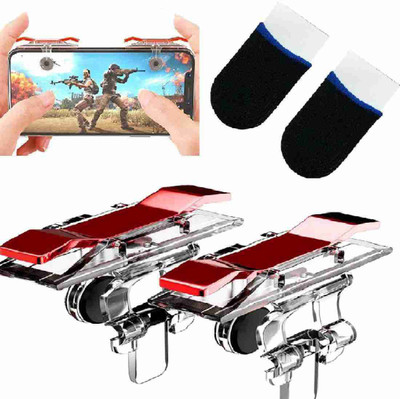SARA Combo pack Trigger and finger sleeve for all types mobile games  Gaming Accessory Kit(Black, For Android, iOS)