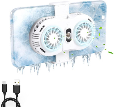 CLOYSTER Dual-Fan Radiator 3 Gear Adjustable Phone Digital Display Cooler System  Gaming Accessory Kit(Multicolor, For Android)