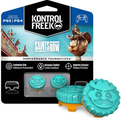 KontrolFreek Saints Row Performance Thumbsticks for(PS5) and (PS4) Controller  Gaming Accessory Kit(Hybrid, For PS5, PS4)