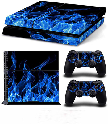 A1GRAPHIX PS4 Console and 2 Controller Decal Cover+ 4 Led bar Decal Sticker B  Gaming Accessory Kit(Blue, For PS4)