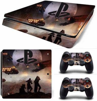 A1GRAPHIX Theme 3M Skin Sticker Cover for PS4 Slim Console and Controllers C  Gaming Accessory Kit(Multicolor, For PS4)