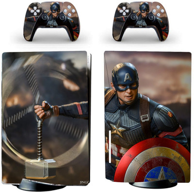 GRAPHIX DESIGN PS5 Skin Stickers Full Body Vinyl Skins Wrap Decals Cover 2 Controllers C  Gaming Accessory Kit(Grey, For PS5)