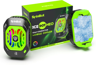 SpinBot IceDot Neo semi-conductor based Mobile Cooler with Temperature Display|RGB Light  Gaming Accessory Kit(Black, For Android, iOS)