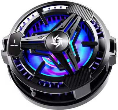 WRADER SL10 Mobile Gaming Radiator Cooling Fan with Temperature Display RGB Light Phone Ergonomic Cooling Pad(Black)