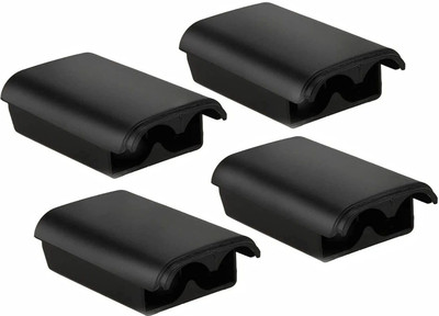 Tech Aura 4 Pack Xbox 360 Wireless Controller Replacement Battery Pack Cover Shell (Black)  Gaming Accessory Kit(Black, For Xbox 360)