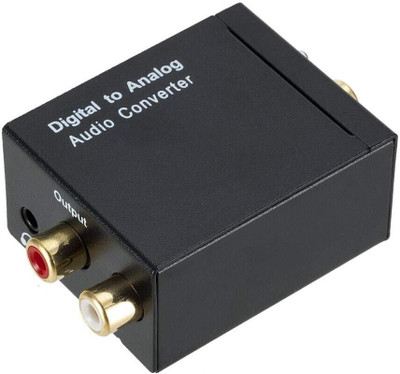 Sancy Digital to Analog Audio Converter DAC Optical to RCA L/R Adapter 1.5m for TV Gaming Adapter(Black, For PC)