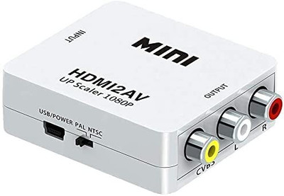 Tobo TV-out Cable MINI HDMI2AV Video Converter HDMI Media Streaming Device TD-664VC Gaming Adapter(White, For PC)