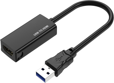 OG X NEXSA  TV-out Cable USB 2.0 to HDMI Adapter for Multiple Monitors Smart(Black, For TV, 0.25 m)
