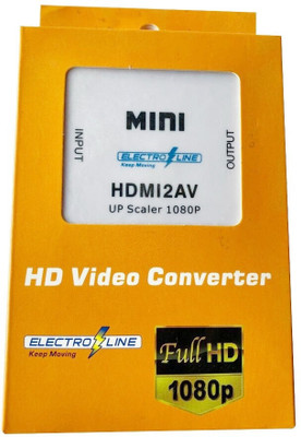 Electroline Hdmi2Av Convertor Gaming Adapter(White Color, For PC, PS2, Mac OS)