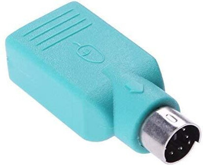 RyzCare PS2 to USB Adapter, PS/2 Male to USB 2.0 Female Port M/F Adapter Converter USB Adapter(Female -Replacement PS/2 Keyboard to USB Adapter, Green)