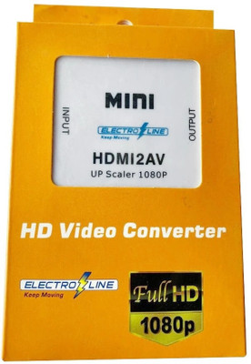 BKC Hdmi2Av Convertor Gaming Adapter(White Color, For PC, PS2, Mac OS)