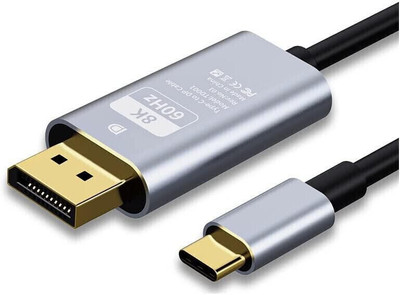 BKC USB Type C Cable 5 A 1.5 m plastic Tech USB Type C to DisplayPort 4K@60Hz Gaming Adapter(Black, For PS4)