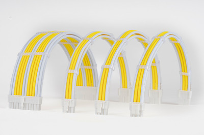 sensei mods Custom Sleeved Cable Extension Gaming Adapter(Yellow, For PC)