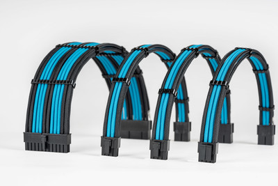 sensei mods Custom Sleeved Cable Extension Kit - Dual Colour Gaming Adapter(Blue, For PC)