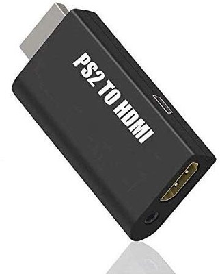 RyzCare PS2 to HDMI Converter Supports All PS2 Display Modes with 3.5mm Audio Converter Gaming Adapter(Black, For PS2, PC)