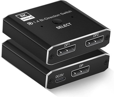 BKC HDMI Switch 4K HDMI Splitter 4K Ultra HD High Resolution Switch Between 2 Inputs Gaming Adapter(Black, For PC)