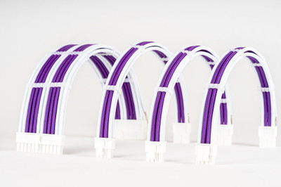 sensei mods Custom Sleeved Cable Extension Gaming Adapter(Purple, For PC)
