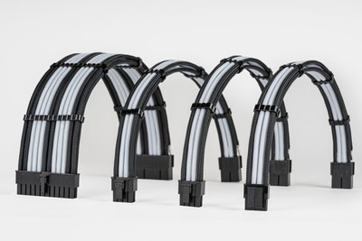 sensei mods Custom Sleeved Cable Extension Kit - Dual Colour Gaming Adapter(White, For PC)