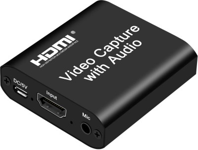 RyzCare Audio Video HDMI Capture Card with Loop Out, USB 2.0 4K HD 1080P 60FPS Gaming Adapter(HDMI Video Game Capture Card For Live Streaming ( BLACK ), For PC)