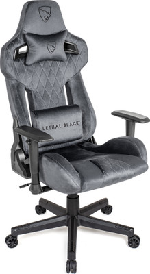 Lethal Black Multipurpose Ergonomic Gaming Chair with Breathable Fabric & Adjustable Armrest| Gaming Chair(Grey)