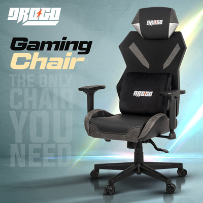 Drogo Ergonomic Gaming Chair with Adjustable Seat 3D Armrest, Breathable Mesh Material Gaming Chair(Silver)