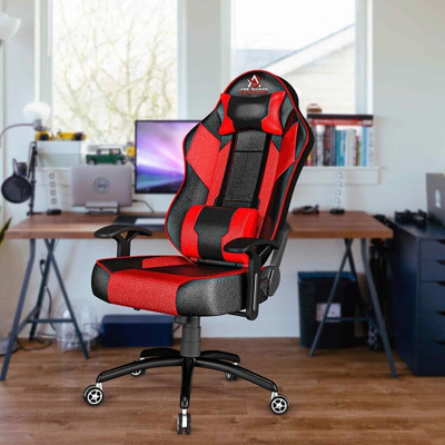 ASE Gaming Modren Series Ergonomic Gaming Chair with Head & Lumbar Pillow Gaming Chair(Red, Black)