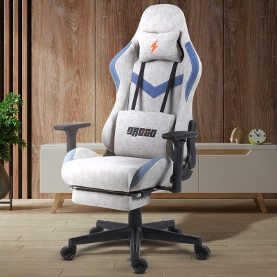 Drogo Multi-Purpose Ergonomic Gaming Chair with Head & USB Massager Pillow, PU Leather Gaming Chair(Grey)