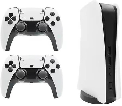 Playtastic M5 Video Game Console 4k Retro Game Console 128 GB with 15000+ Free Games, Two Wireless Controllers for PS-1/CPS/FC/GBA Arcade Gaming(White)