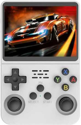 Playtastic R36S Game Console 3.5 inch Retro Emulator System 64 GB with 15000+Preinstall video game Mario ,GTA Vice City, God Of War(White, No)
