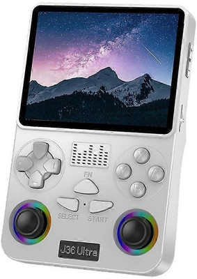 HG WORLD Retro J36 Ultra Video Game Hand Gaming Console For Pocket Game Box, Handheld Gaming Console with 3.5" IPS HD Display,Rechargeable Battery, 64 GB with 30,000+God of war, GTA Vice city, Crash Bandicoot & Many More(White, 20+ Emulator Hand Video Game, RGB joystick lighting, Built-in YouTube su