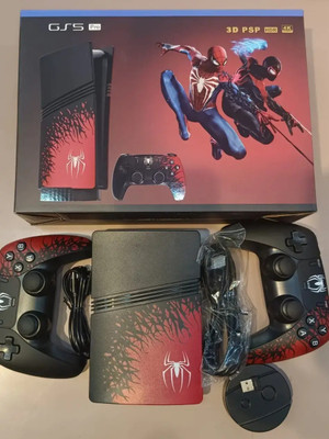 Confiavel GS5 Pro Retro Game Console Spiderman Edititon 64 GB with GTA San Andreas, 52 Emulators, 30,000+ Games Like God Of War ,Tekken, SmackDown(Black)