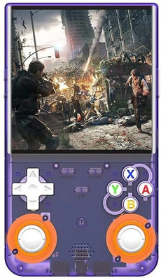Playtastic R36 Ultra Game Console 4 inch Retro Emulator System 64 GB with 20000+Preinstall video game 20+ Simulators(Purple)