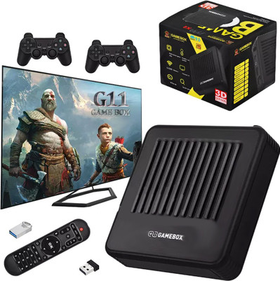 PTCMart G11 HD 4k Super Game Box 10,000+ Retro Games with 9.0 Android System TV Box 256 GB with 10,000+ Games with GTA game(Black)