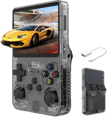 HG WORLD Retro Game R36s gaming console for Portable Style Pocket GameBox Handheld Gaming Consoles 3.5 IPS Screen Rechargeable Battery handheld console Hand video game 64 GB with 15000+Preinstall video game handheld,Best Gift All Ages Mario Game,GTA Vice City(Black, Mini Video Game for Kids & Modern