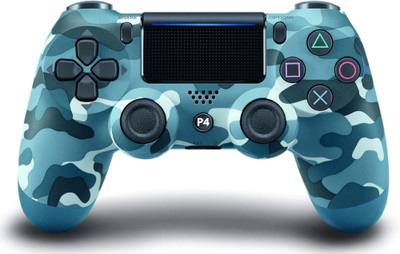 Maizic Smarthome Funetic Blue Camo Themed Bluetooth Wireless P4 Gaming Controller For PS4/PS4 Pro NA GB(Blue Camo Themed)